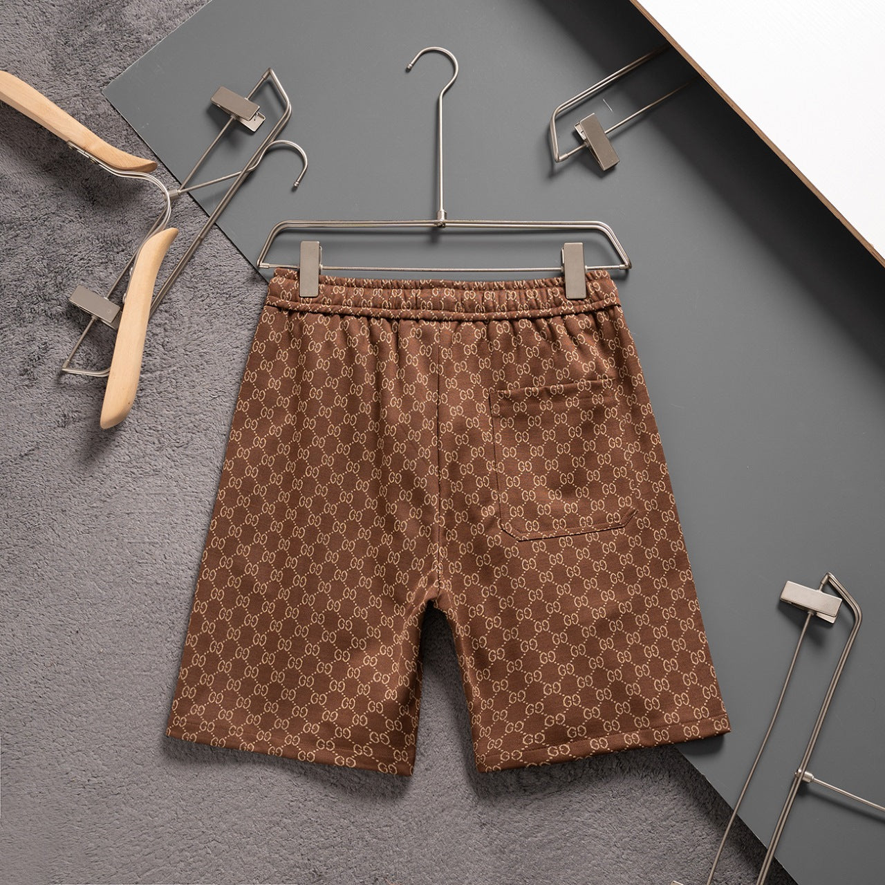 250224 New high quality jacquard knit stretch shorts