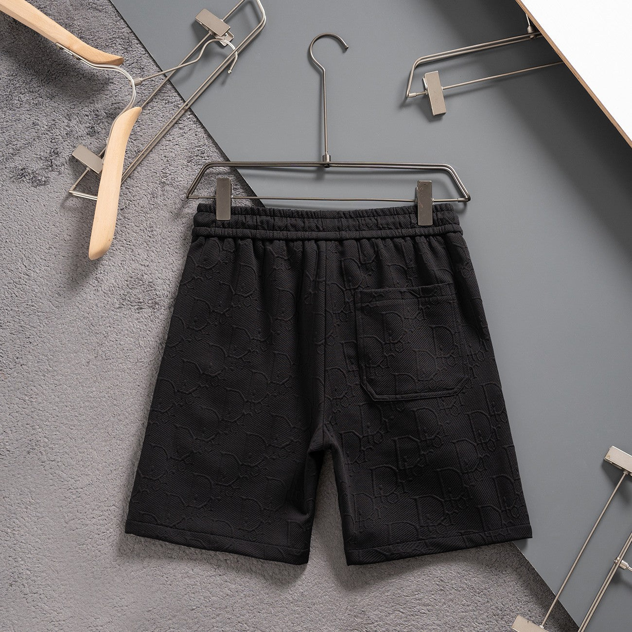 250224 New high quality jacquard knit stretch shorts