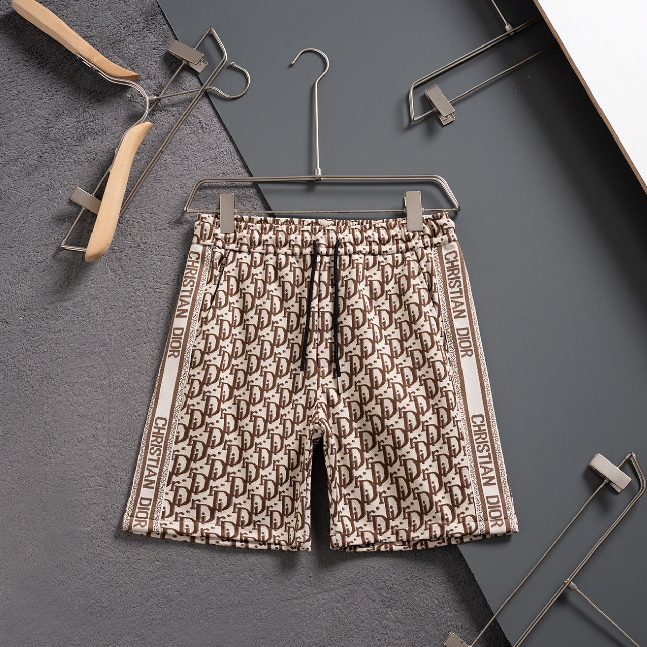 250224 New high quality jacquard knit stretch shorts