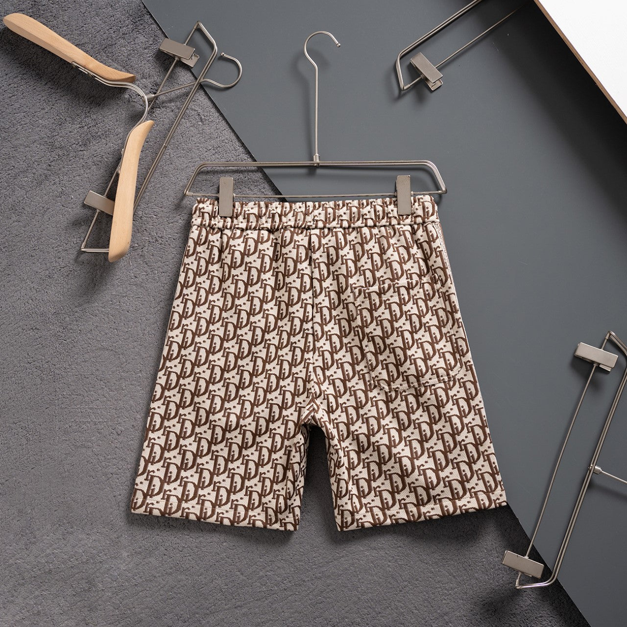 250224 New high quality jacquard knit stretch shorts