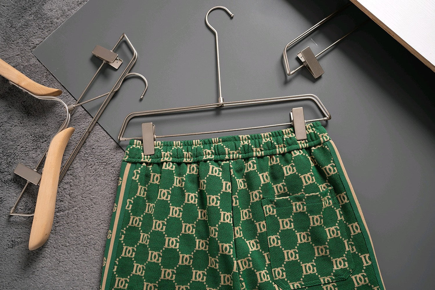 250224 New high quality jacquard knit stretch shorts