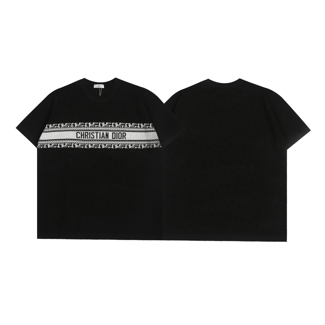 240224 New high quality dark woven T-shirts